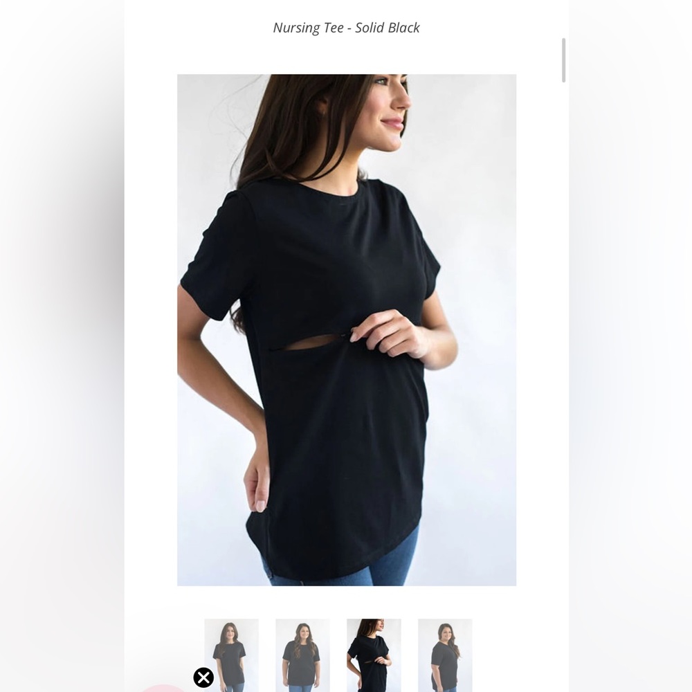 Nursing Queen Basic Hidden Zipper Nursing Tee